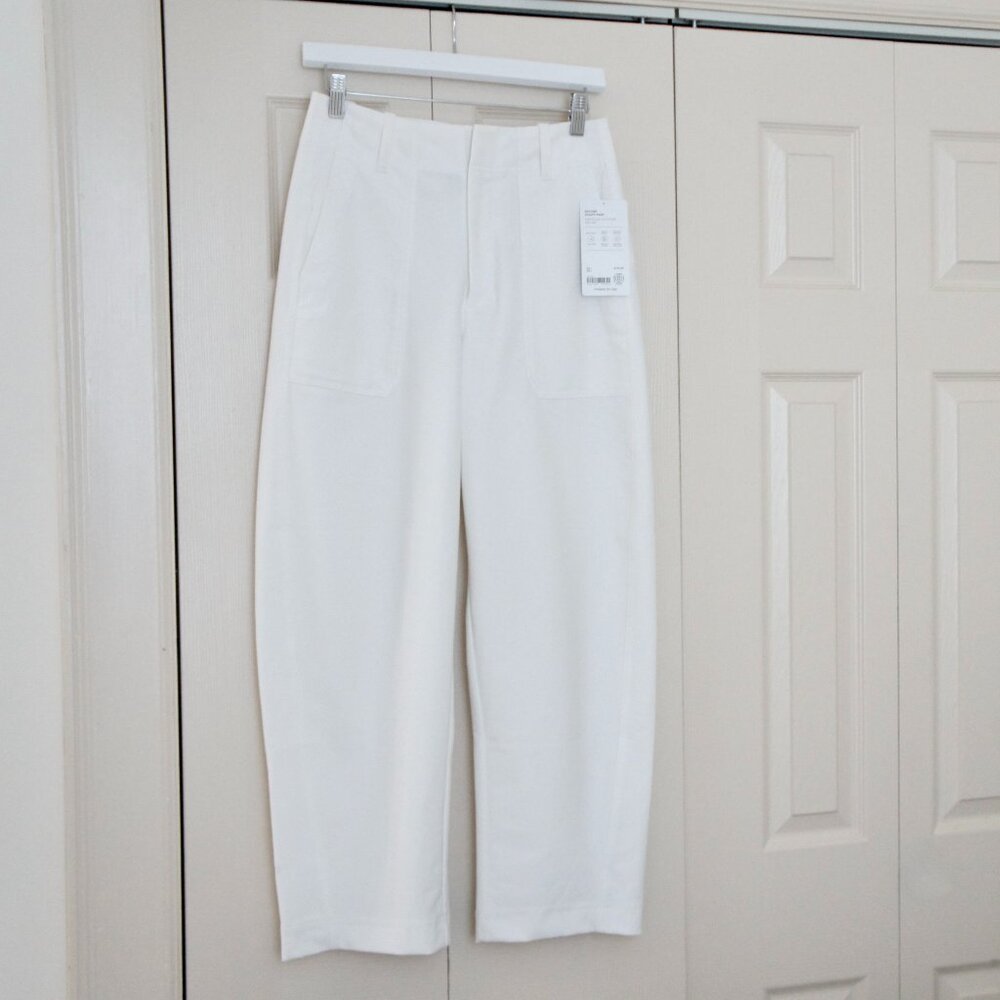 Athleta White Skyline High Rise Barrel Leg Pant Size 4 NWT - Picture 5 of 9